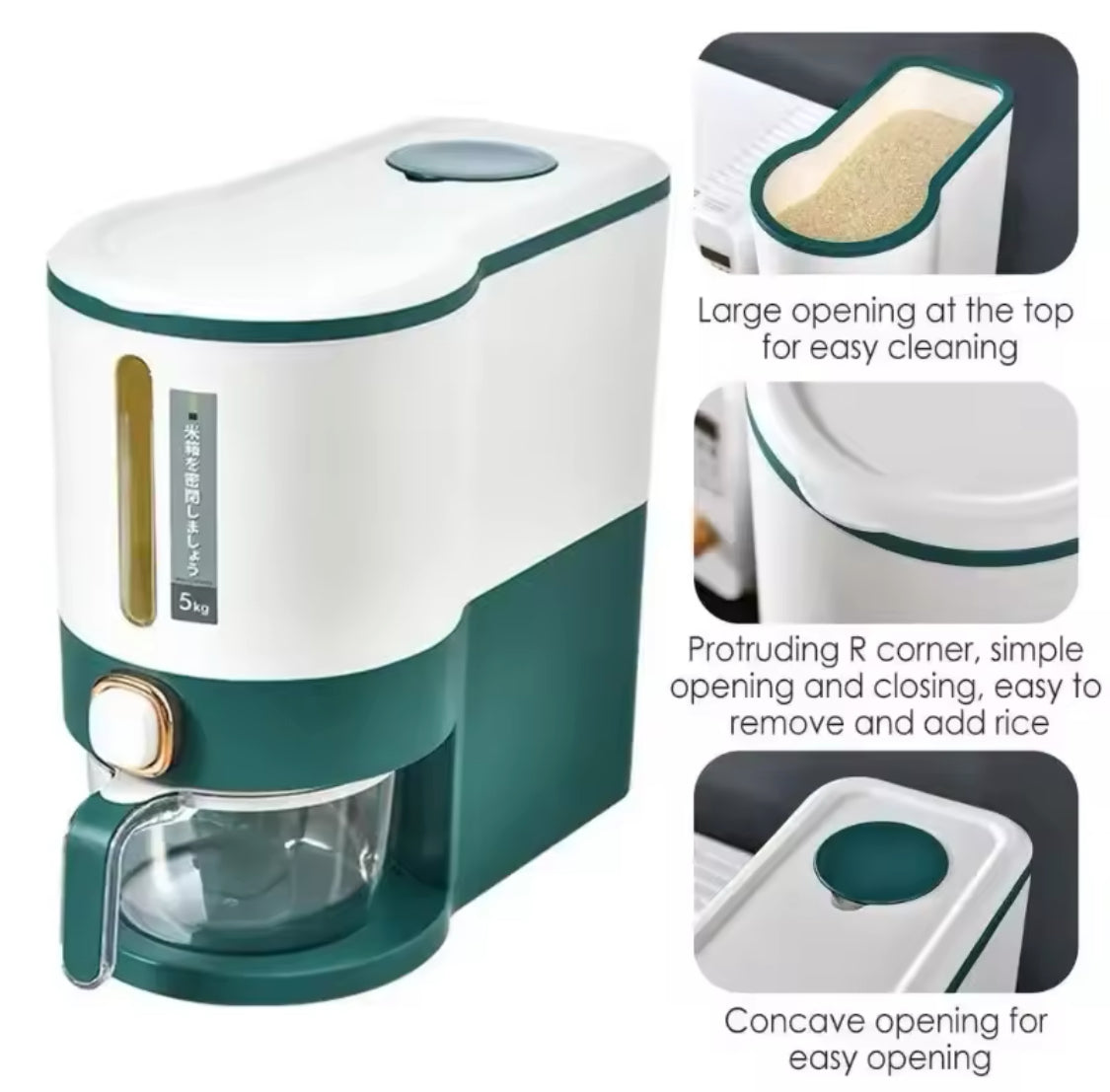 Insect Proof Press Type Cereal Dispenser, Rice Storage Box, Moisture Proof Rice Storage Container Insect Proof Press Type Cereal Dispenser, Rice Storage Box, Moisture Proof Rice Storage Container